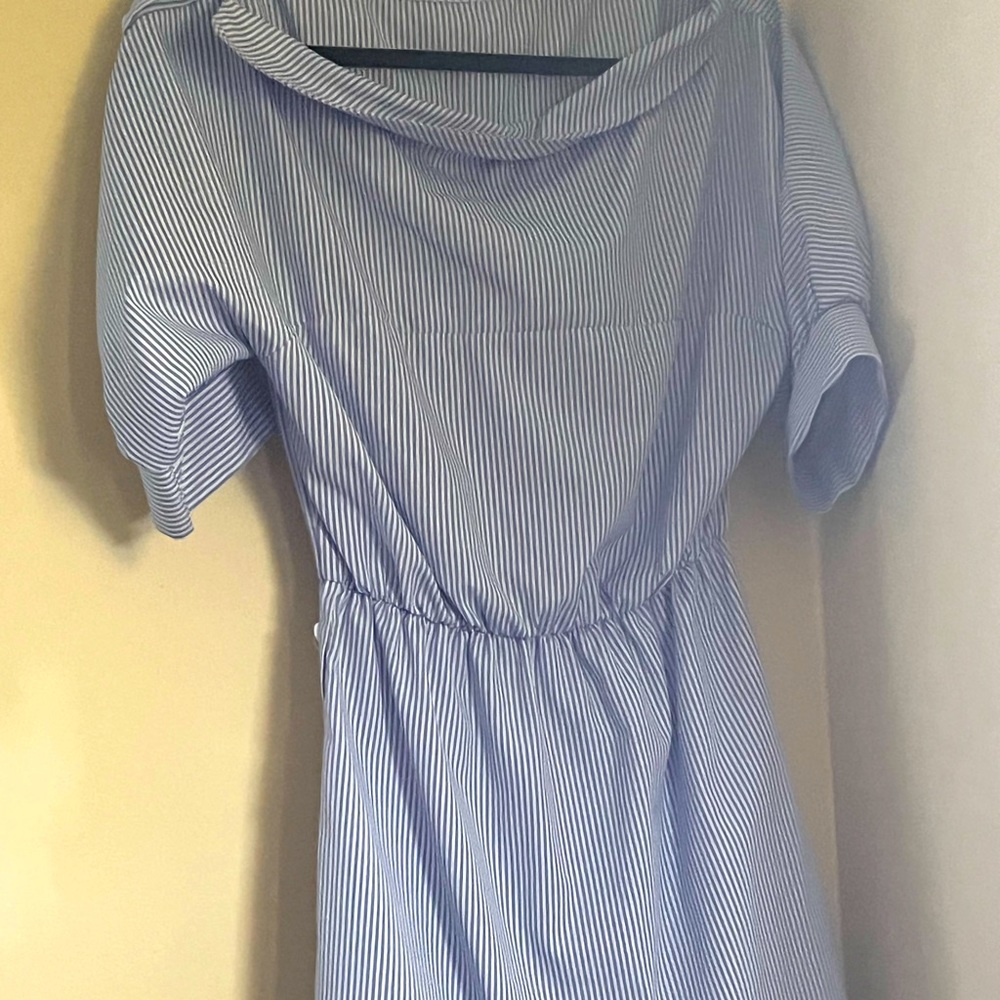 Strip off shoulders dress